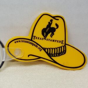 Vintage Texas Stampede Yellow Cowboy Hat Keychain